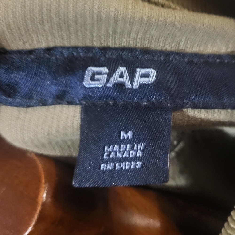 Vintage Y2K GAP Corduroy Trucker Olive Green Jacket Size Medium - Picture 4 of 6